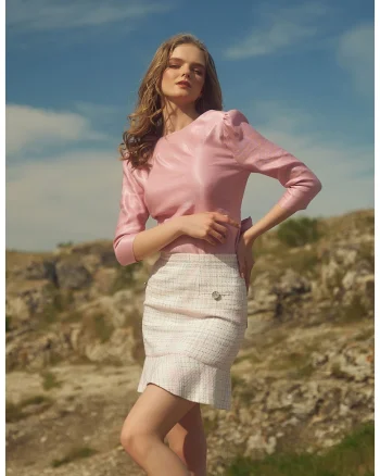 Fusta mini tip tweed, Roz