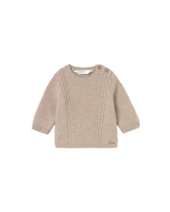 Pulover copii,  bej, 55% bumbac, sistem inchidere nasturi - 65485, Bej