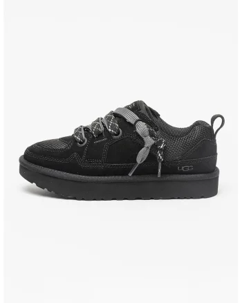 Pantofi sport din piele intoarsa si plasa Lo Lowmel, Negru