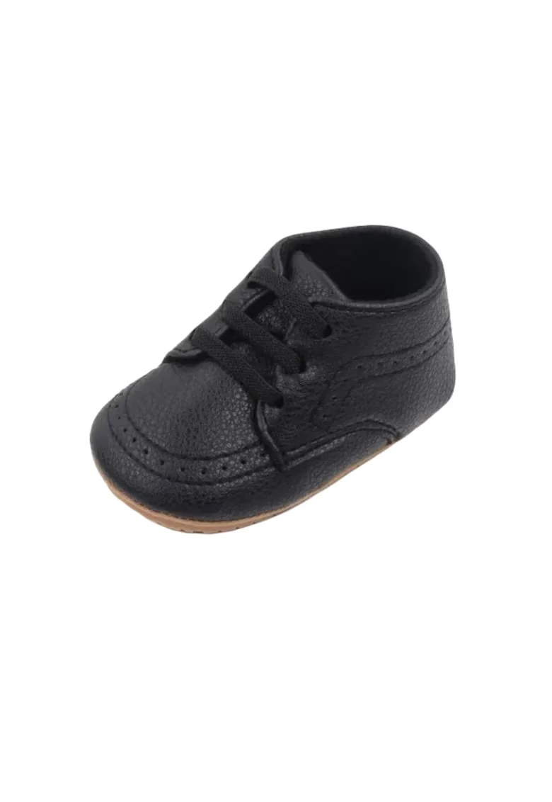Pantofi  Eleganti, Piele ecologica, Baieti, Siret, Negru