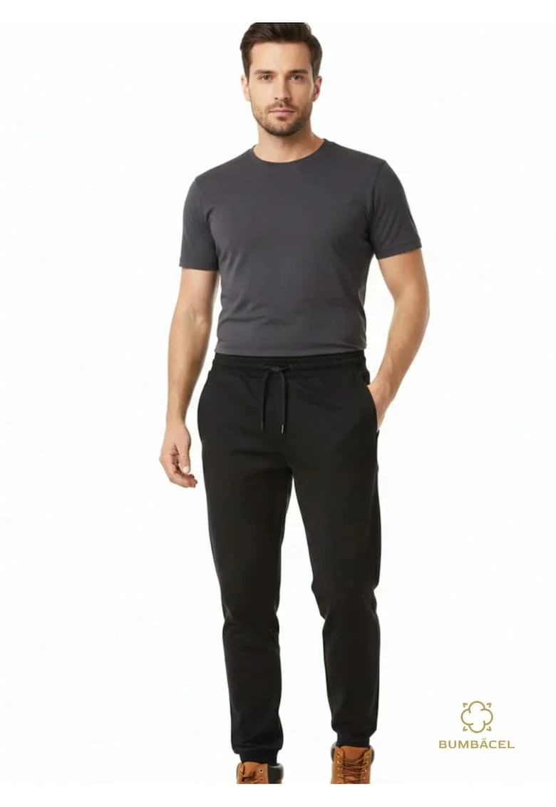 Pantaloni sport, din bumbac, lungi, pentru barbati