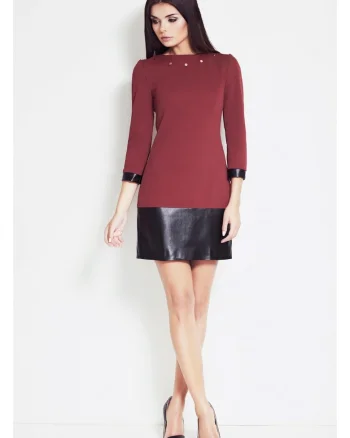 Rochie De Dama,  Model Clasic Elegant, Verde, Material Premium, Rochie Versatila De Zi Si De Seara, Tinuta Office Luxoasa Pentru Femei, Rochii Casual Rafinate, Croiala Feminina Confortabila, Fabricata In Polonia, Fashion Atractiv, Rosu