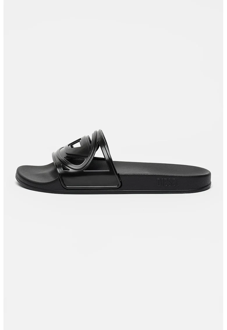 Papuci cu decupaj logo Clyde, Negru