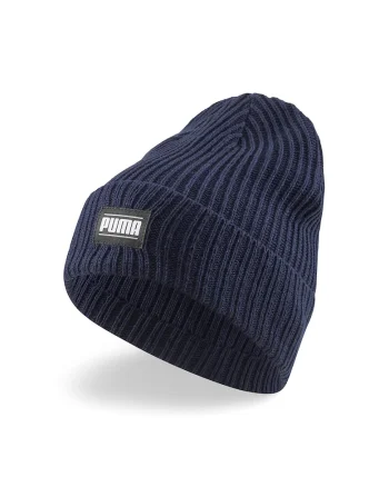 Caciula striata cu logo Classic - 65487, Bleumarin
