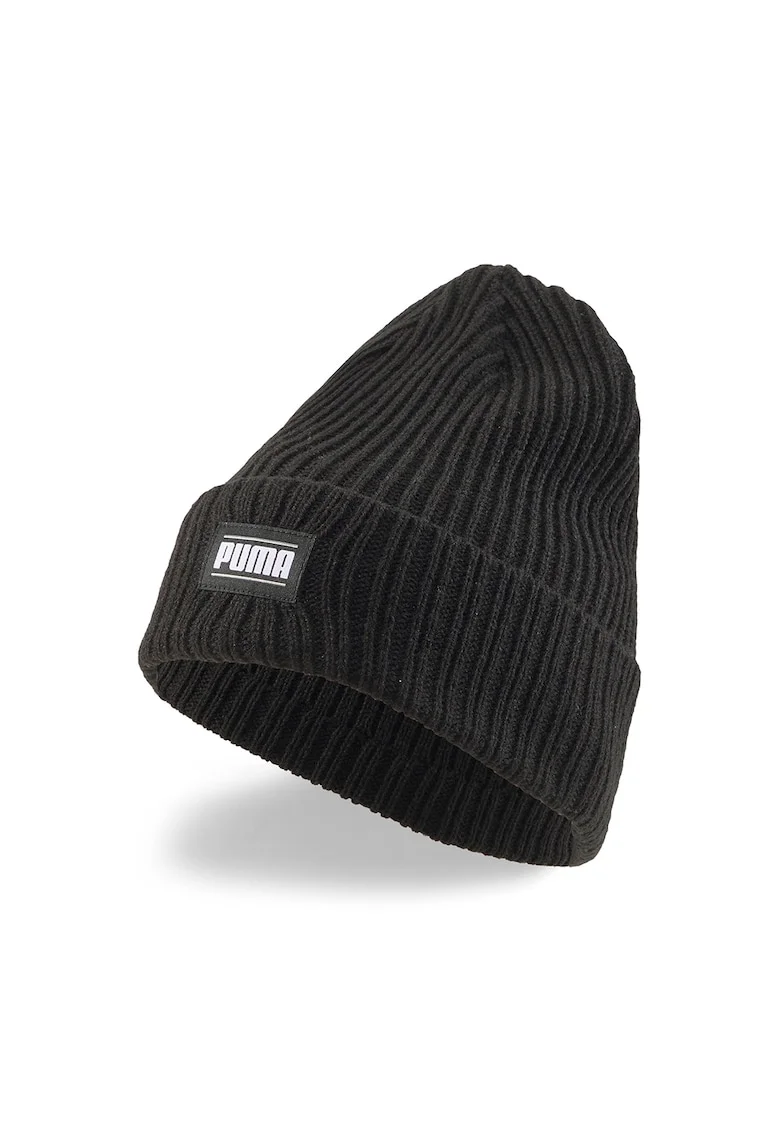 Caciula striata cu logo Classic - 65487, Negru