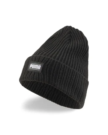Caciula striata cu logo Classic - 65487, Negru