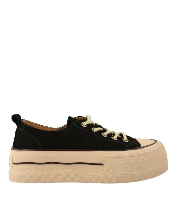 Tenisi dama,  65386 negru, piele intoarsa, Negru