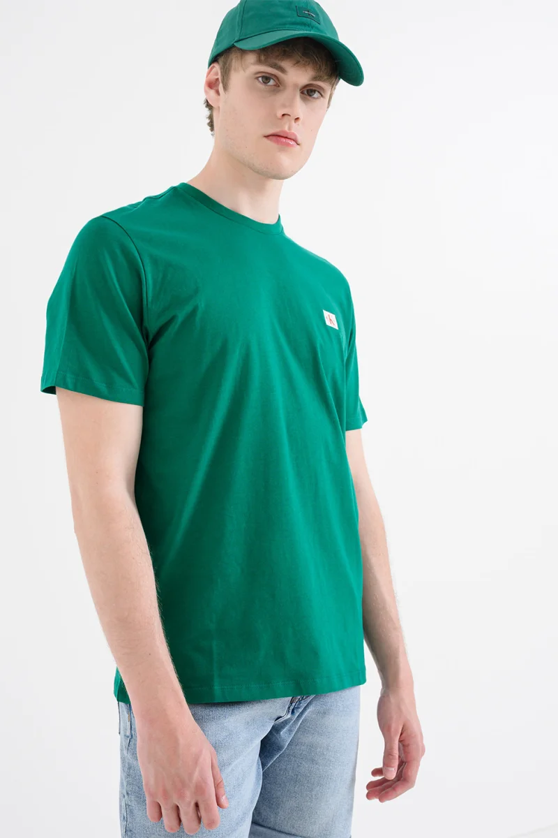 Tricou de bumbac cu logo, Verde irlandez