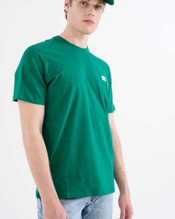 Tricou de bumbac cu logo, Verde irlandez