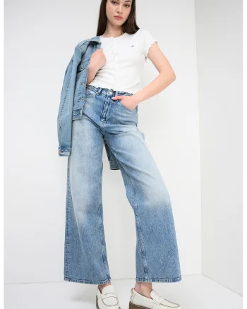 Tricou crop cu nasturi, Alb antichizat