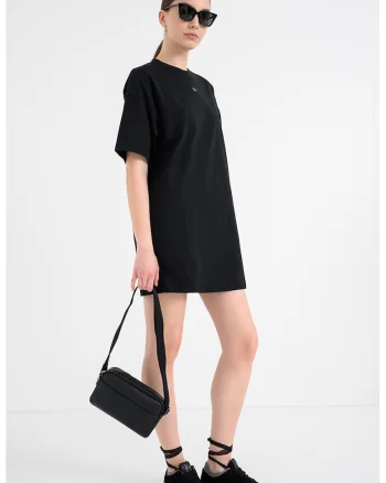 Rochie lejera cu maneci scurte, Negru antracit
