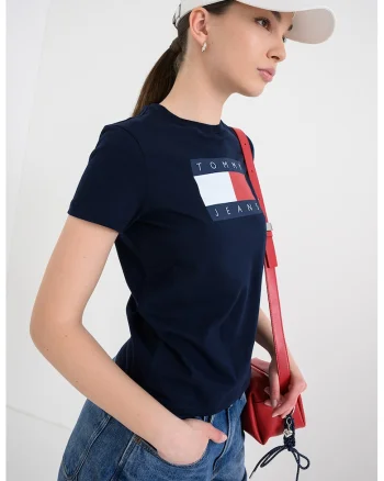 Tricou cu imprimeu logo, Bleumarin stins
