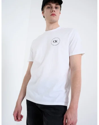 Tricou de bumbac cu buzunar pe piept, Alb