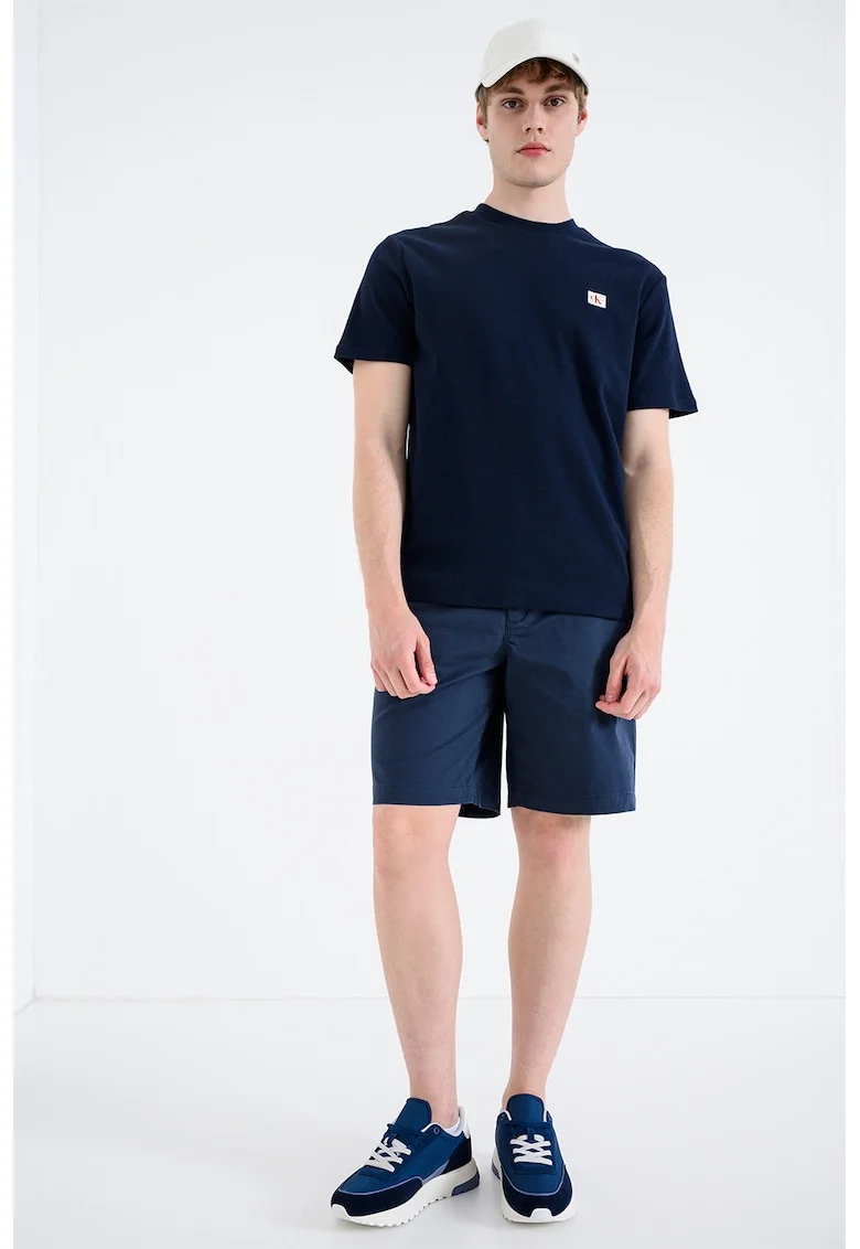 Pantaloni scurti chino din amestec de bumbac, Bleumarin