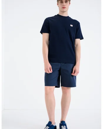 Pantaloni scurti chino din amestec de bumbac, Bleumarin
