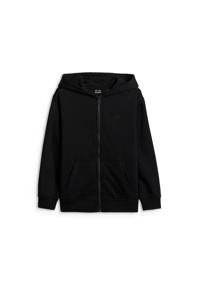 Hanorac Sport pentru Baieti  Negru Intens, Bumbac 79%, Oversize, Marime 140, Ideal pentru Zile Racoroase si Activitati Casual sau Sportive