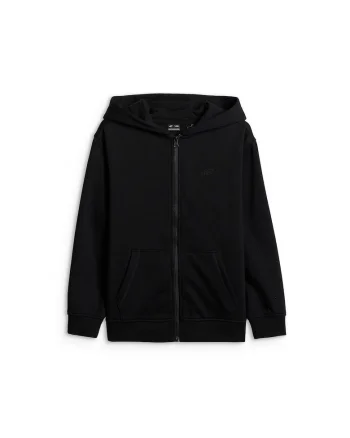 Hanorac Sport pentru Baieti  Negru Intens, Bumbac 79%, Oversize, Marime 140, Ideal pentru Zile Racoroase si Activitati Casual sau Sportive