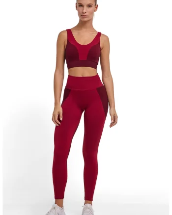Colanti fara cusaturi pentru antrenament Shape, Rosu inchis