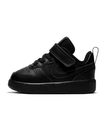 Pantofi sport din piele cu perforatii Court Borough Low 2, Negru
