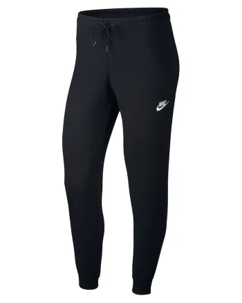Pantaloni sport slim fit cu snur in talie Essential, Alb/Negru