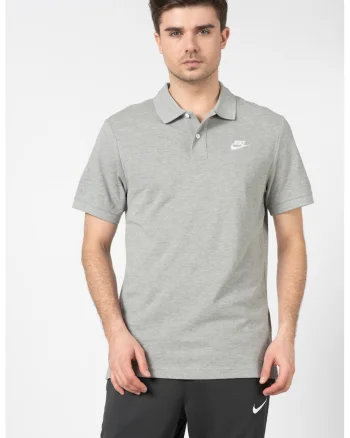 Tricou polo de bumbac pique Matchup, Gri melange