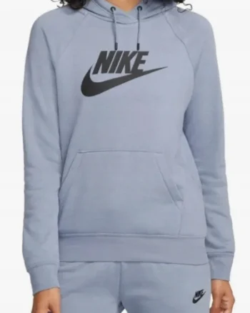 Hanorac sport dama  Sportswear Essential, fleece, albastru,