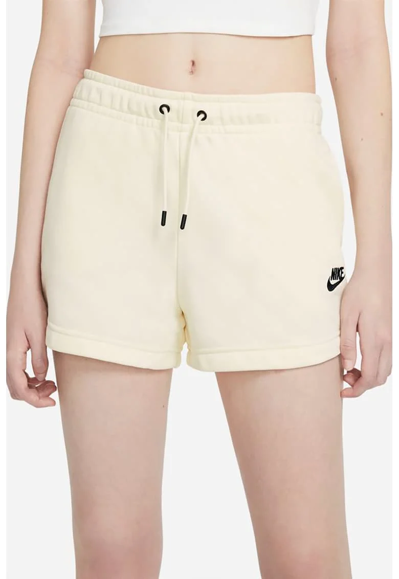 Pantaloni scurti cu snur in talie Essentials, Galben pal