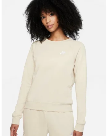 Bluza sport cu logo si maneci raglan Essential, Alb murdar