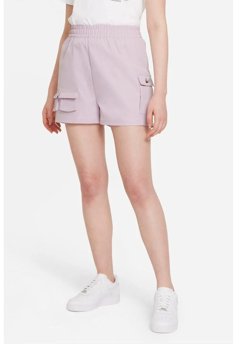 Pantaloni scurti cu buzunare laterale mini Swoosh, Lila pal