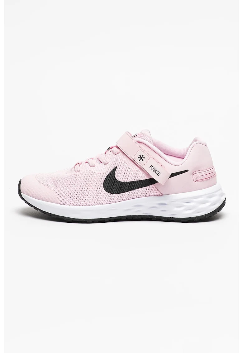 Pantofi sport de plasa cu logo contrastant Revolution 6 Flyease, Roz pastel