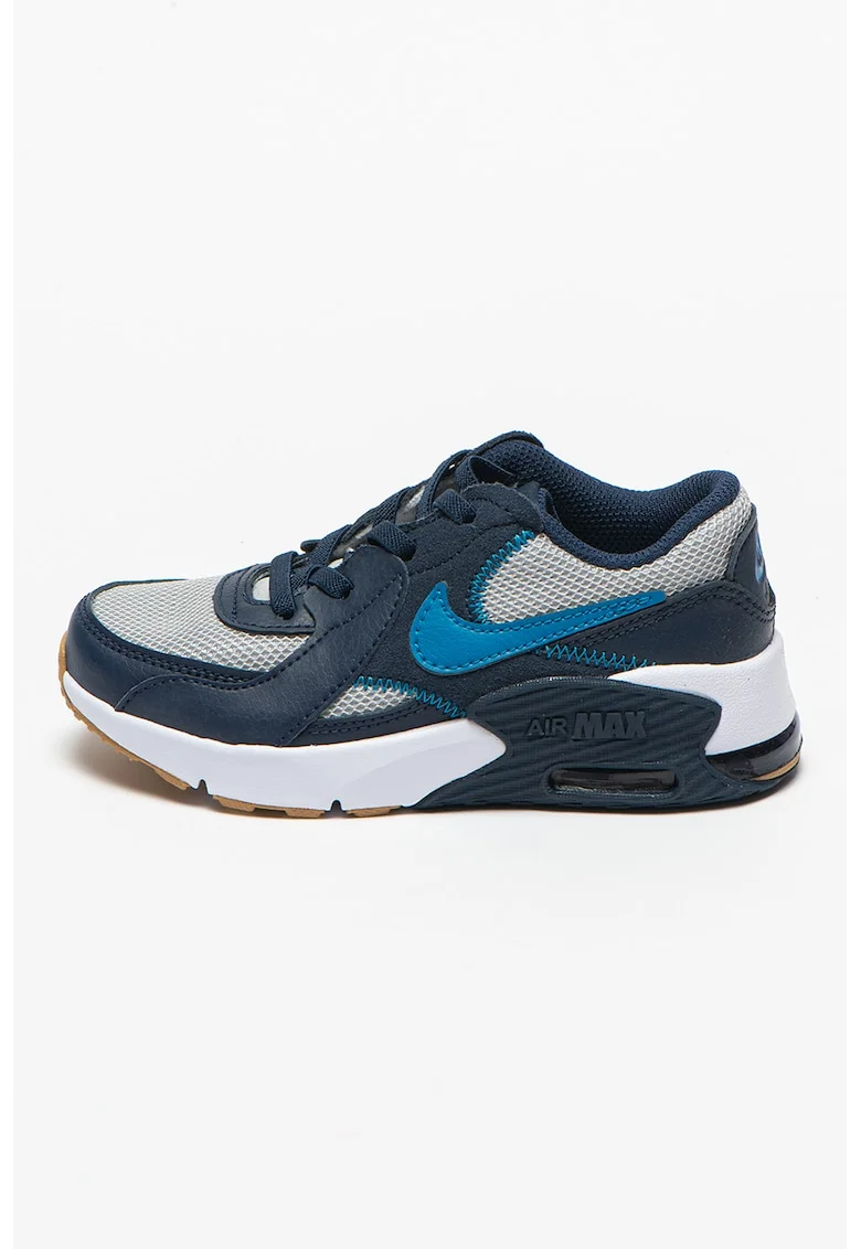 Pantofi sport cu insertii de piele Air Max Excee, Bleumarin