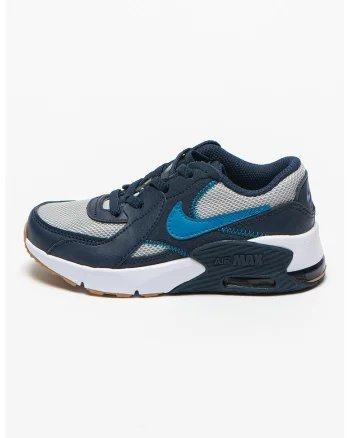 Pantofi sport cu insertii de piele Air Max Excee, Bleumarin