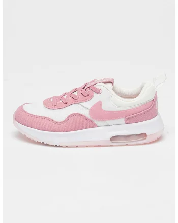 Pantofi sport din material textil cu garnituri de piele intoarsa Air Max Motif, Alb/Roz prafuit