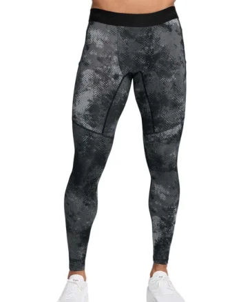 Colanti pentru barbati  Pro Camo FZ0738, croiala slim, talie elastica, poliester/elastan, negru/gri