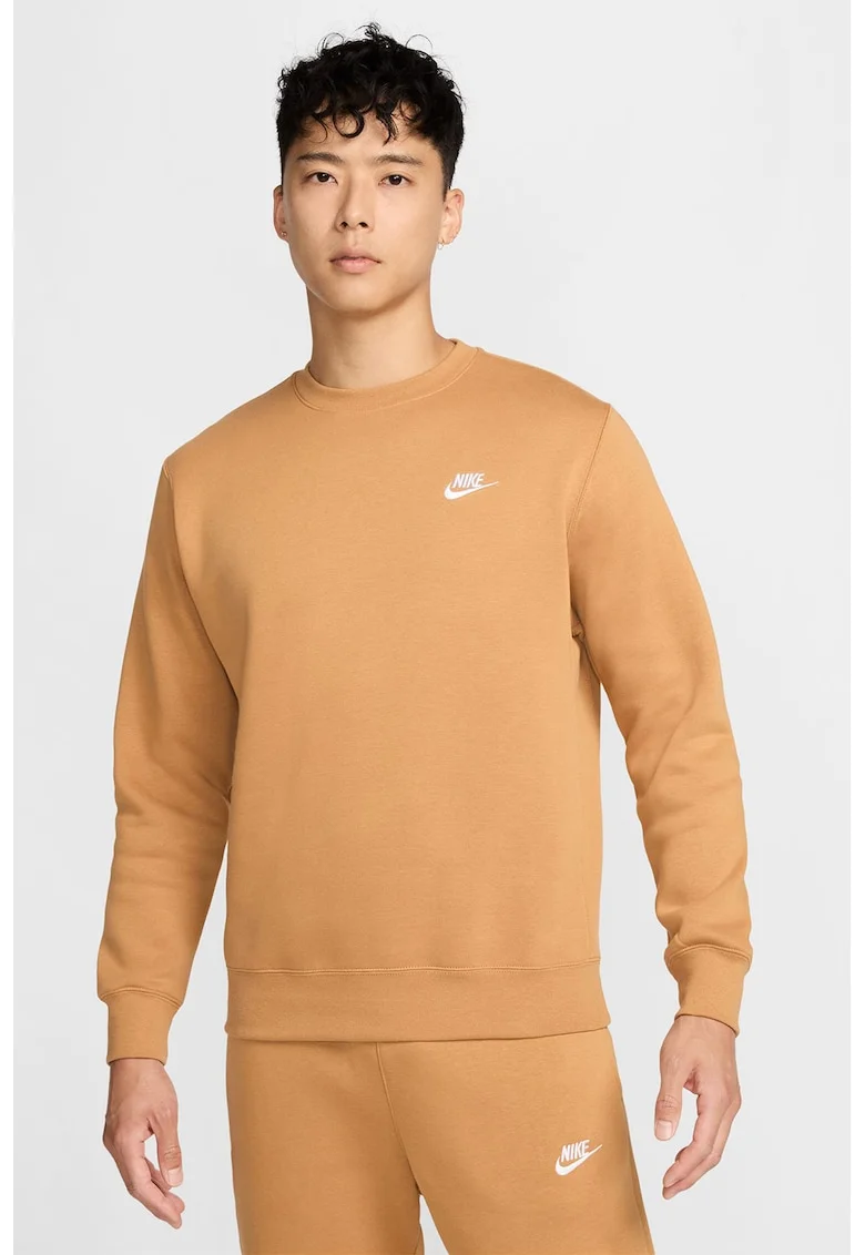 Bluza de trening cu decolteu la baza gatului Sportswear, Caramel