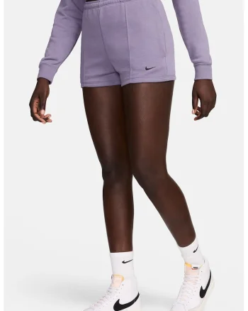 Pantaloni scurti cu talie inalta Chill, Violet prafuit