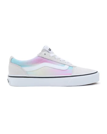 Pantofi sport cu detalii de piele intoarsa Ward, Alb murdar/Roz/Albastru deschis