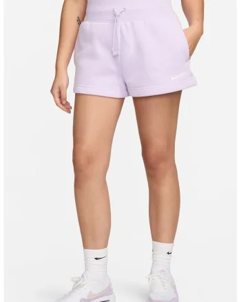 Pantaloni scurti cu talie inalta Phoenix, Violet deschis