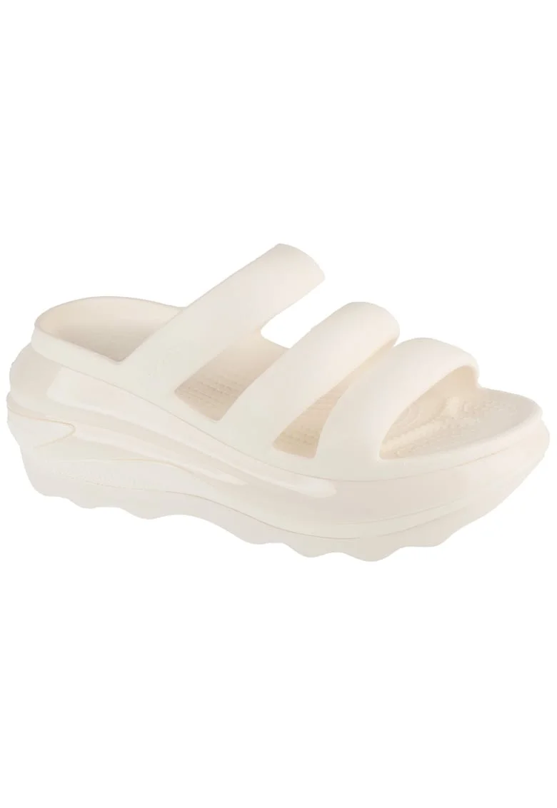 Papuci de dama,  Classic Mega Crush Tripe Strap 209842, Alb