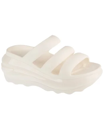 Papuci de dama,  Classic Mega Crush Tripe Strap 209842, Alb