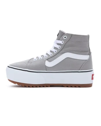 Tenisi inalti flatform Filmore, Alb/Gri cenusiu