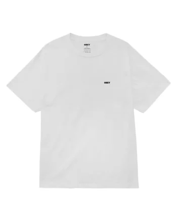 Tricou barbati  maneca scurta, imprimeu Bold Icon Face, alb bumbac