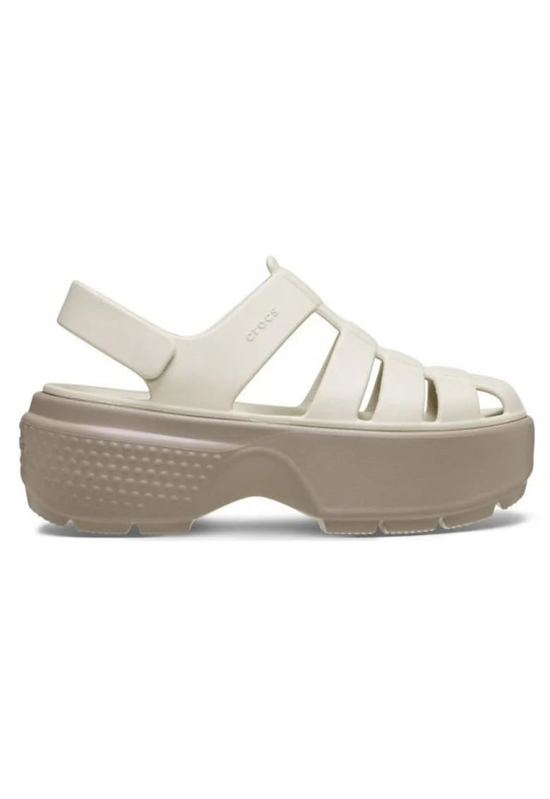 Sandale dama  Stomp Fisherman, design modern, talpa extra groasa, sintetic, bej