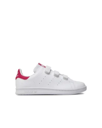 Pantofi copii,  Stan Smith Cf C, piele ecologica, alb/roz