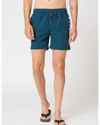 Pantaloni scurti de baie cu logo All Day Heritage, Albastru petrol