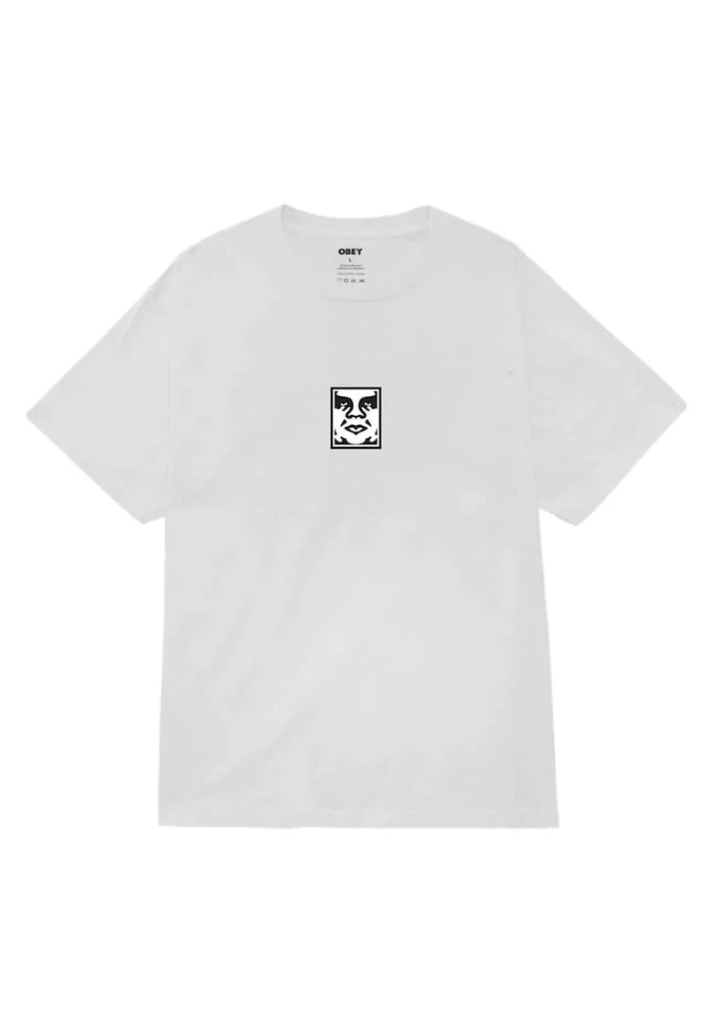 Tricou barbati  Icon Face, imprimeu grafic, bumbac, decolteu rotund