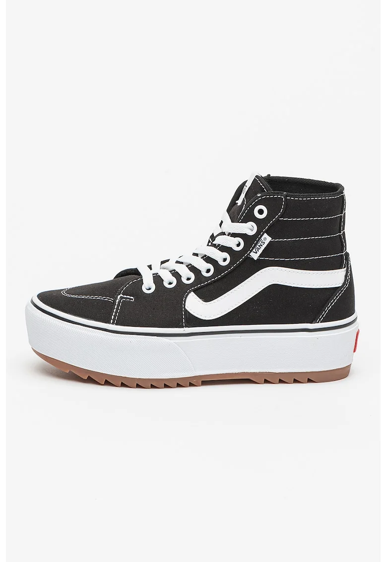 Tenisi flatform high-top Filmore, Alb/Negru