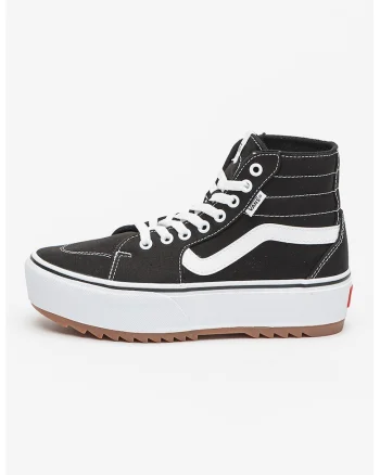 Tenisi flatform high-top Filmore, Alb/Negru
