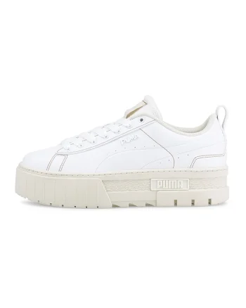 Pantofi sport flatform de piele ecologica Mayze Infuze, Alb