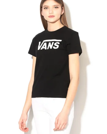 Tricou cu logo Flying, Alb/Negru